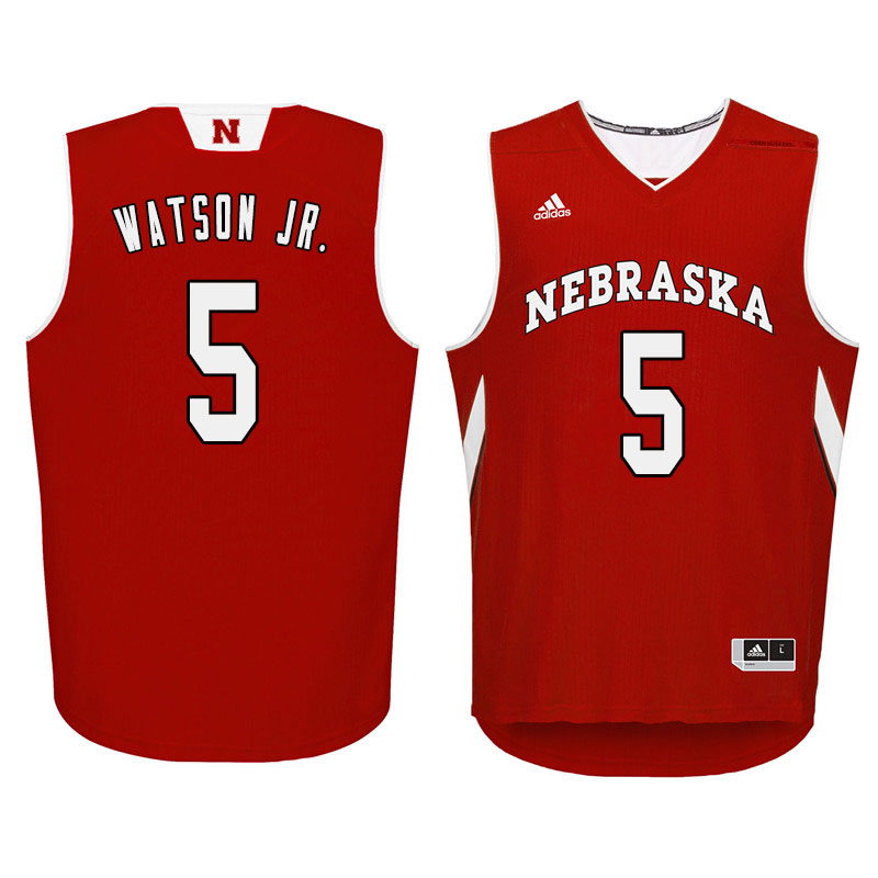 Men Nebraska Cornhuskers #5 Glynn Watson Jr. College Basketball Jersyes Sale-Red